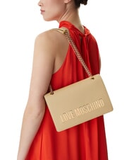 LOVE MOSCHINO BOLD LOVE Bolso de hombro convertible manteca - Bolsos Mujer - 5