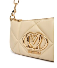 LOVE MOSCHINO EMBOSSED Bolso de hombro peque&ntilde;o manteca - Bolsos Mujer - 3