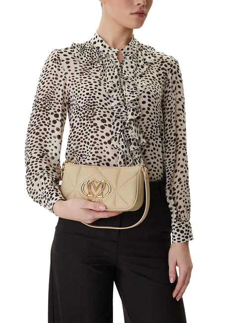 EMBOSSED Bolso de hombro peque&ntilde;o manteca - Bolsos Mujer