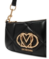 LOVE MOSCHINO EMBOSSED Bolso de hombro peque&ntilde;o negro - Bolsos Mujer - 3