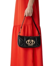 LOVE MOSCHINO EMBOSSED Bolso de hombro peque&ntilde;o negro - Bolsos Mujer - 5