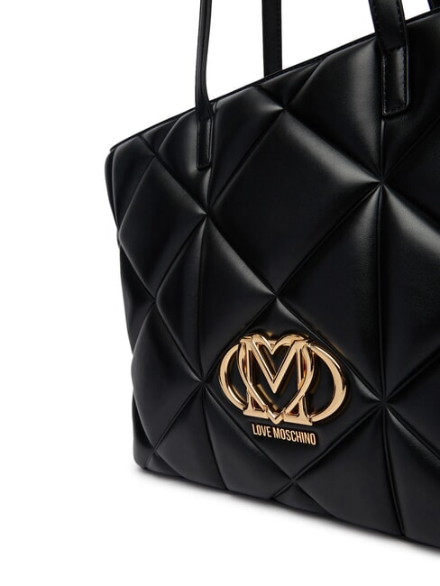 EMBOSSED Bolso de compras de hombro negro - Bolsos Mujer