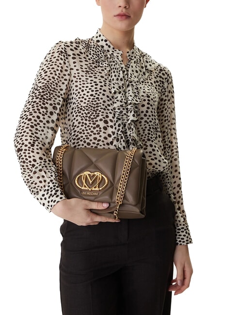 EMBOSSED Bolso de hombro convertible lodo - Bolsos Mujer