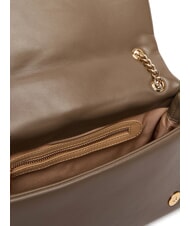 LOVE MOSCHINO EMBOSSED Bolso de hombro convertible lodo - Bolsos Mujer - 6