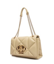 LOVE MOSCHINO EMBOSSED Bolso de hombro convertible manteca - Bolsos Mujer - 2