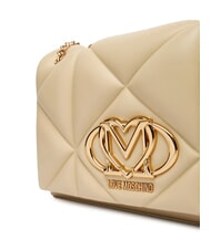 LOVE MOSCHINO EMBOSSED Bolso de hombro convertible manteca - Bolsos Mujer - 4