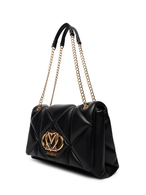 EMBOSSED Bolso de hombro convertible negro - Bolsos Mujer