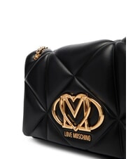 LOVE MOSCHINO EMBOSSED Bolso de hombro convertible negro - Bolsos Mujer - 4