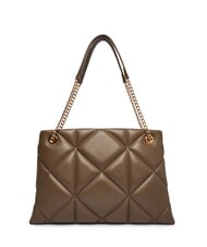 LOVE MOSCHINO EMBOSSED Bolso de hombro con asas de cadena lodo - Bolsos Mujer - 4
