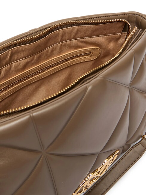 EMBOSSED Bolso de hombro con asas de cadena lodo - Bolsos Mujer