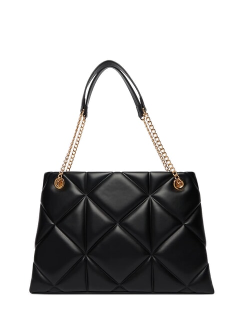 EMBOSSED Bolso de hombro con asas de cadena negro - Bolsos Mujer