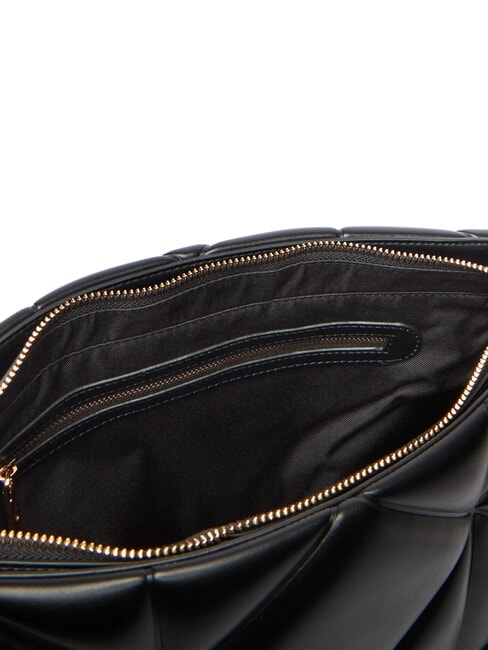 EMBOSSED Bolso de hombro con asas de cadena negro - Bolsos Mujer