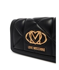 LOVE MOSCHINO EMBOSSED Mini bolso de hombro de metal negro - Carteras Mujer - 4
