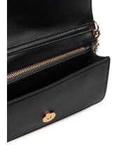 LOVE MOSCHINO EMBOSSED Mini bolso de hombro de metal negro - Carteras Mujer - 5