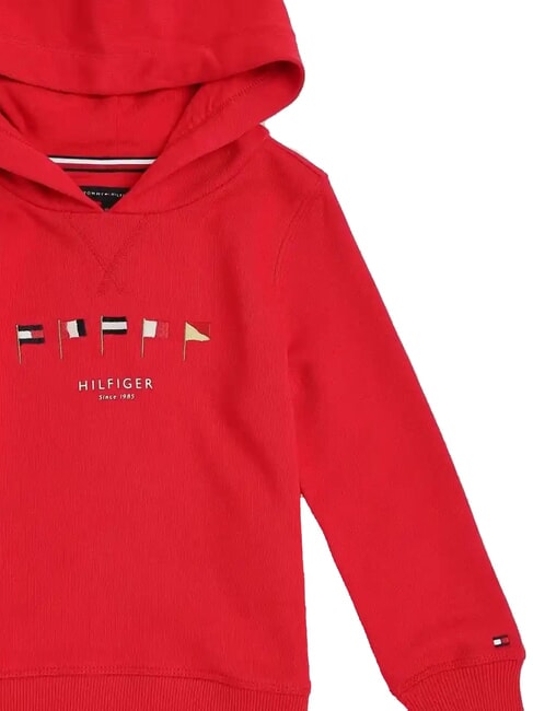 TH KIDS Sudadera con capucha y bordado de bandera rojo primario - Sudadera Beb&eacute;