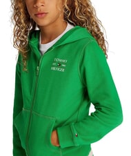 TOMMY HILFIGER TH KIDS Sudadera con cremallera completa para ni&ntilde;os verde radiante - Sudadera Beb&eacute; - 3