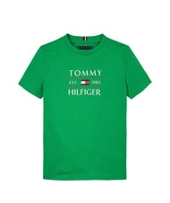 TOMMY HILFIGER TH KIDS Camiseta con estampado maxi logo verde radiante - Camiseta ni&ntilde;o - 4