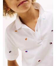 TOMMY HILFIGER TH KIDS Polo infantil de manga corta con bordado blanco - Camiseta ni&ntilde;o - 3