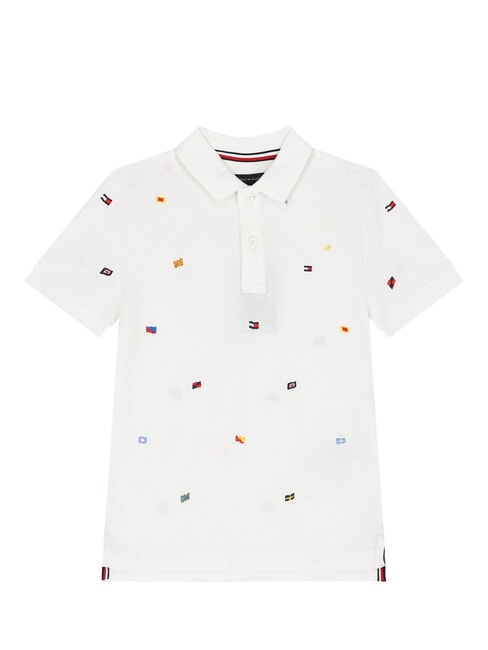 TH KIDS Polo infantil de manga corta con bordado blanco - Camiseta ni&ntilde;o