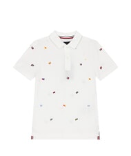 TOMMY HILFIGER TH KIDS Polo infantil de manga corta con bordado blanco - Camiseta ni&ntilde;o - 4