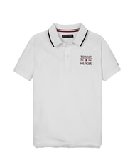 TOMMY HILFIGER TH KIDS Polo de manga corta para ni&ntilde;os blanco - Camiseta ni&ntilde;o - 4