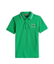 TOMMY HILFIGER TH KIDS Polo de manga corta para ni&ntilde;os verde radiante - Camiseta ni&ntilde;o - 4