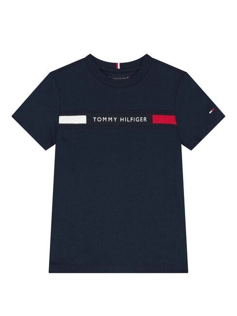 TH KIDS Camiseta de manga corta con logo bordado Marina de noche oscura - Camiseta ni&ntilde;o