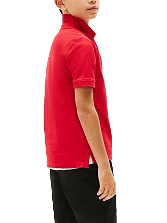 TH KIDS Polo de algod&oacute;n de manga corta rojo primario - Camiseta ni&ntilde;o