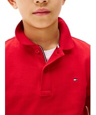 TOMMY HILFIGER TH KIDS Polo de algod&oacute;n de manga corta rojo primario - Camiseta ni&ntilde;o - 3