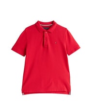 TOMMY HILFIGER TH KIDS Polo de algod&oacute;n de manga corta rojo primario - Camiseta ni&ntilde;o - 4