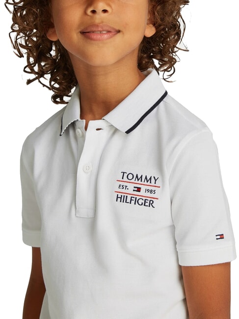 TH KIDS Polo de manga corta para ni&ntilde;os blanco - Camiseta ni&ntilde;o