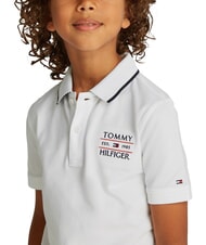 TOMMY HILFIGER TH KIDS Polo de manga corta para ni&ntilde;os blanco - Camiseta ni&ntilde;o - 3
