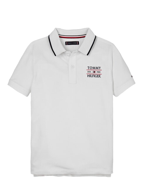 TH KIDS Polo de manga corta para ni&ntilde;os blanco - Camiseta ni&ntilde;o