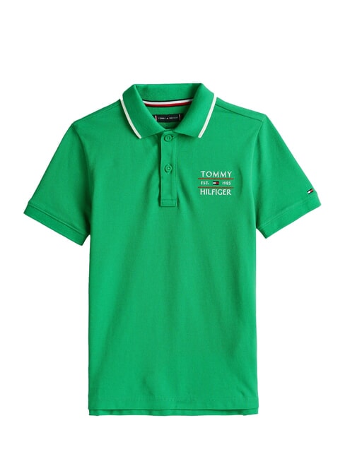 TH KIDS Polo de manga corta para ni&ntilde;os verde radiante - Camiseta ni&ntilde;o
