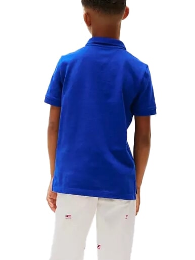 TH KIDS Polo de algod&oacute;n de manga corta cu&ntilde;a azul - Camiseta ni&ntilde;o