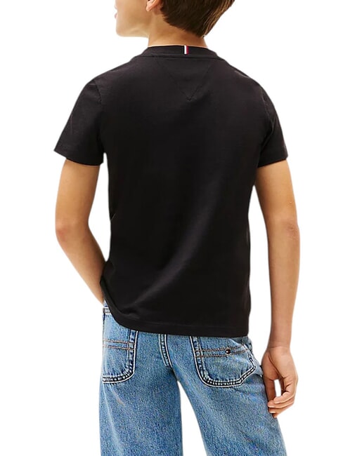 TH KIDS Camiseta de manga corta con bolsillo negro - Camiseta ni&ntilde;o