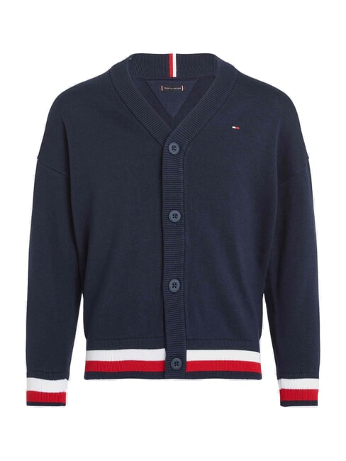 TH KIDS C&aacute;rdigan de algod&oacute;n con botones Marina de noche oscura - Su&eacute;teres para ni&ntilde;os