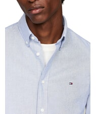 TOMMY HILFIGER TH  Camisa de algod&oacute;n de manga larga azul real - Camisas de hombre - 3