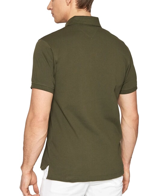 1985  1985 playera tipo polo de corte slim verde militar - camisa polo