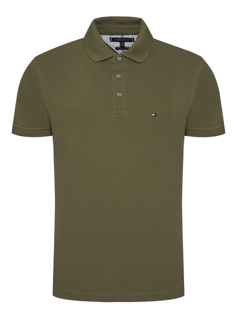 1985  1985 playera tipo polo de corte slim verde militar - camisa polo