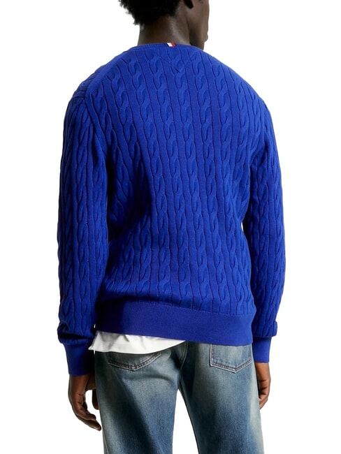 TH  Su&eacute;ter de cuello redondo cu&ntilde;a azul - Su&eacute;teres de los hombres