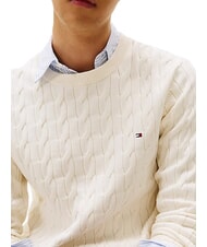 TOMMY HILFIGER TH  Su&eacute;ter de cuello redondo p&eacute;talo de marfil - Su&eacute;teres de los hombres - 3