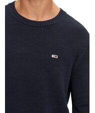 TOMMY HILFIGER TH JEANS  Cuello redondo de algod&oacute;n Marina de noche oscura - Su&eacute;teres de los hombres - 3