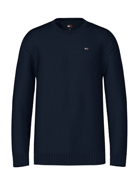 TH JEANS  Cuello redondo de algod&oacute;n Marina de noche oscura - Su&eacute;teres de los hombres