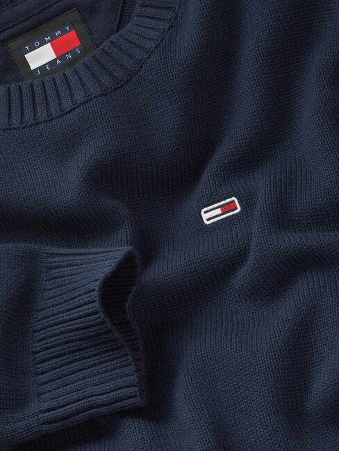 TH JEANS  Cuello redondo de algod&oacute;n Marina de noche oscura - Su&eacute;teres de los hombres