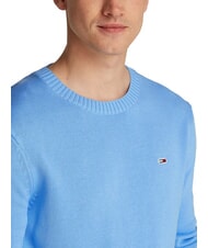 TOMMY HILFIGER TH JEANS  Cuello redondo de algod&oacute;n azul ciruela dulce - Su&eacute;teres de los hombres - 3
