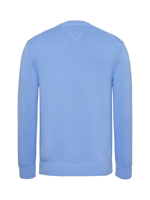 TH JEANS  Cuello redondo de algod&oacute;n azul ciruela dulce - Su&eacute;teres de los hombres