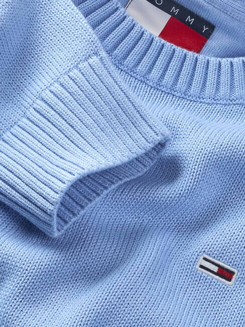 TH JEANS  Cuello redondo de algod&oacute;n azul ciruela dulce - Su&eacute;teres de los hombres