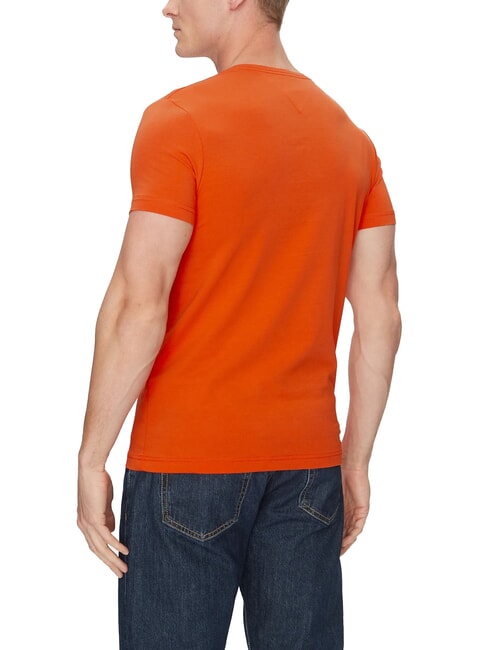  Camiseta el&aacute;stica para hombre naranja brillante - camiseta