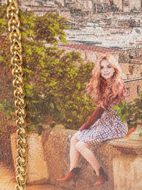 YESBAG Bolso de mano grande con bandolera met&aacute;lica limonero - Bolsos Mujer